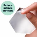 Ver imagem 7 de Kit 12 Espelhos Hexagonais Adesivos Acrilico Espelhado Autocolante para Parede Quarto Sala Decoracao