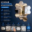 Ver mais imagens de Kit 12 Espelhos Hexagonais Adesivos Acrilico Espelhado Autocolante para Parede Quarto Sala Decoracao