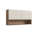 Ver imagem 1 de AÉREO 120 CM 2 PORTAS+NICHO - ÉBANO/OFF WHITE