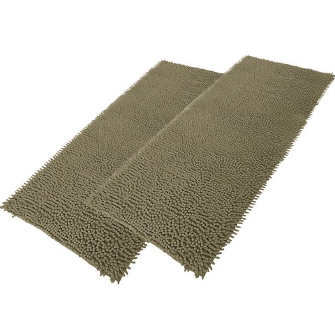 2 Tapetes Passadeira Antiderrapante Bolinha 100x50 Cm Musgo