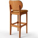 Ver mais imagens de Kit 3 Banquetas Alta Bar Cozinha Jantar Betta L02 Imbuia Couríssimo Whisky Facto Verde - Lyam