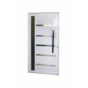 Ver imagem 2 de Porta Pivotante de Aluminio Branco Frisada com Vidro 2,10 (a) X 1,20 (l) Linha 30 Oferta
