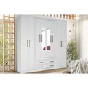 Ver imagem 1 de Guarda Roupa Casal 8 Portas e 4 Gavetas C/ Espelho Nápoles Branco - Santos Andirá