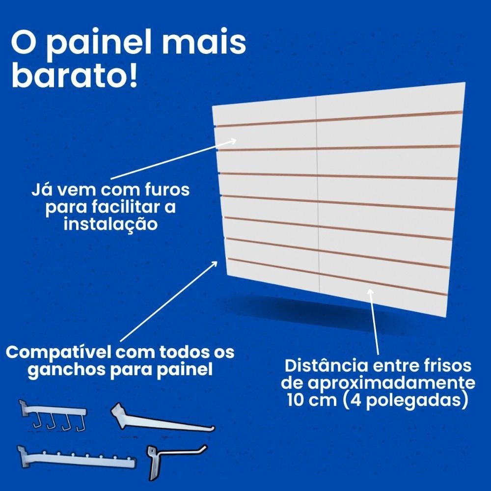 Painel mdf expositor 180x90 painel canelado mdf painel canelado madeira Painel canaletado madeira - 2