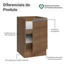 Ver imagem 3 de Balcão de Cozinha 50cm 1 Porta (sem Tampo) Rustic Glamy Madesa