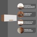 Ver imagem 4 de Armario Aereo Joia 70cm Geladeira Cozinha Moderna Madeirado / Branco