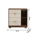 Ver imagem 4 de Cômoda Sapateira Santos 1 Porta 4 Gavetas Imbuia/fendi - Pnr Móveis