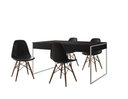 Ver imagem 2 de Conjunto Industrial Filadelfia 137x90 Ferro Branco Tampo Preto 4 Cadeiras Preto