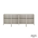 Ver imagem 4 de Buffet Aparador 100% MDF 4 Portas Frisado 180cm Pés em Metal Champanhe Luna