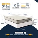 Ver imagem 2 de Cama Box Queen com Colchão de Espuma D45 Double Comfort 158x198x59cm