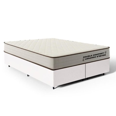 Cama Box Queen com Colchão de Espuma D45 Double Comfort 158x198x59cm