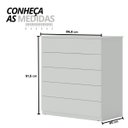 Ver imagem 2 de Comoda para Quarto 5 Gavetas Compacta Cinza