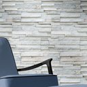 Ver imagem 1 de Papel de Parede Adesivo Pedra Mármore Cinza Autocolante Sala Quarto