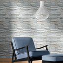Ver imagem 3 de Papel de Parede Adesivo Pedra Mármore Cinza Autocolante Sala Quarto