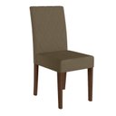 Ver imagem 7 de Conjunto Mesa de Jantar Kate 120cm Vidro 4 Cadeiras Jade Revestidas em Suede Amêndoa/Off White