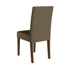 Ver mais imagens de Conjunto Mesa de Jantar Kate 120cm Vidro 4 Cadeiras Jade Revestidas em Suede Amêndoa/Off White