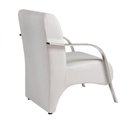 Ver imagem 2 de Kit 4 Poltronas 1 Lugar Vênus Pé Alumínio Courino Branco