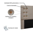 Ver imagem 3 de Cabeceira Genova Cama Box Queen 160cm Linho Rustico Areia - SSX Multicoisas