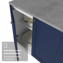 Ver mais imagens de Conjunto Gabinete para Banheiro 110cm 3 Gavetas 3 Portas Branco/Azul Vik Madesa 01