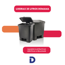 Ver imagem 5 de Lixeira com Pedal 25l Haus Preta Design e Alta Qualidade
