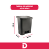 Lixeira com Pedal 25l Haus Preta Design e Alta Qualidade - 4