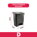 Ver imagem 4 de Lixeira com Pedal 25l Haus Preta Design e Alta Qualidade