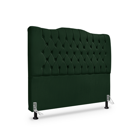 Cabeceira de Cama Box Casal 140 Cm Dunas - Veludo Verde