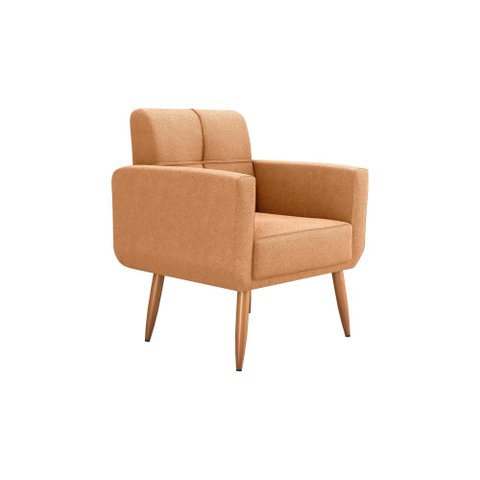 Poltrona Cadeira Decorativa Escritório Havana Matrix Mostarda