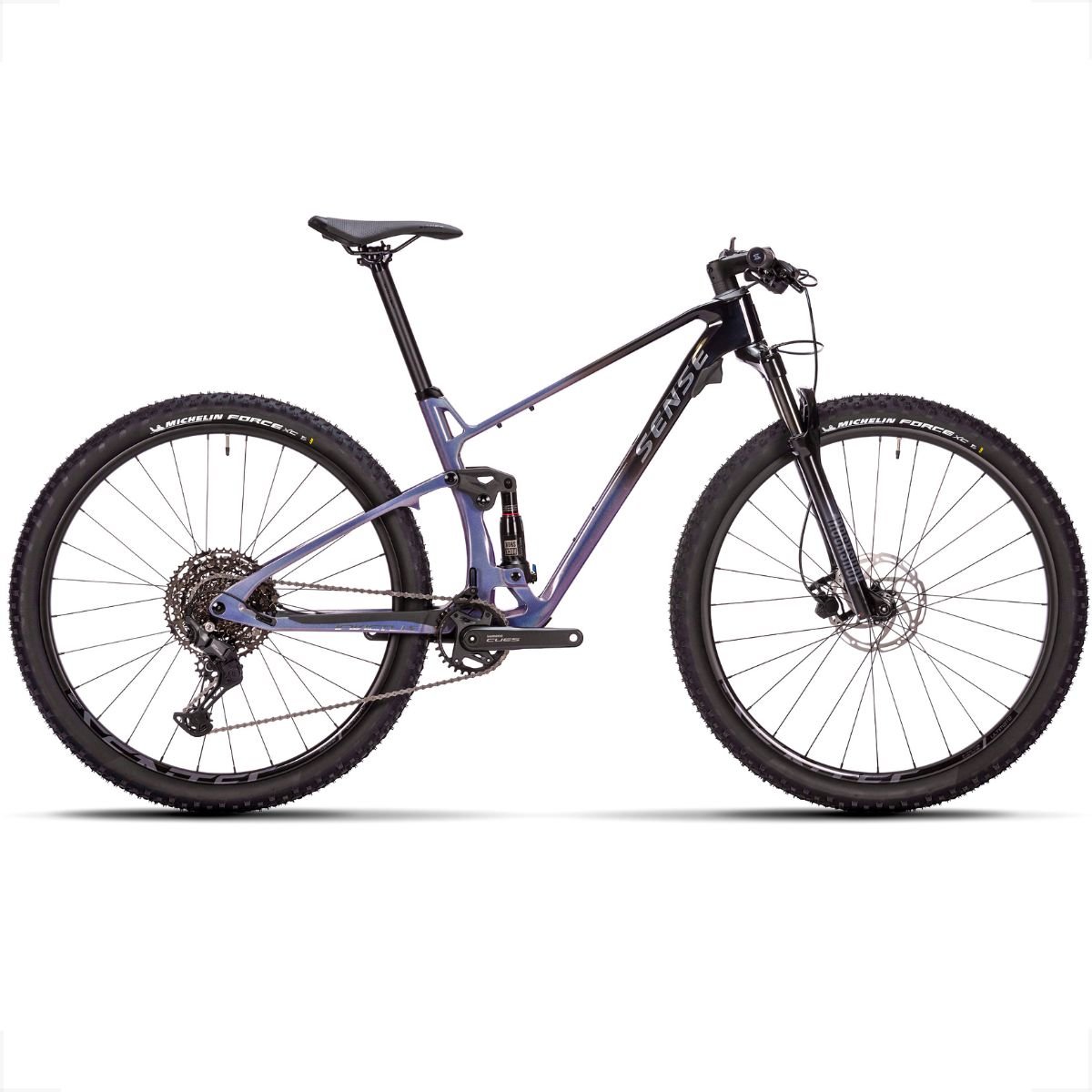 Bicicleta Full Sense Invictus Sport Carbono Shimano Cues:roxo+preto/17 - 2