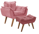 Ver imagem 1 de Kit Poltrona Opalla com Puff Moveis D Salla Rosa