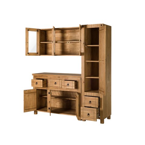 Conjunto de Cozinha 03 Portas em Madeira Maciça