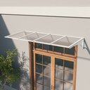 Ver imagem 4 de Toldo Fixo Policarbonato Alveolar Cristal - 1,50m X 1,00m - Estrutura Branca