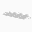 Ver imagem 3 de Toldo Fixo Policarbonato Alveolar Cristal - 1,50m X 1,00m - Estrutura Branca