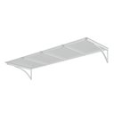 Ver imagem 2 de Toldo Fixo Policarbonato Alveolar Cristal - 1,50m X 1,00m - Estrutura Branca