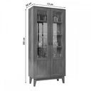 Ver imagem 3 de Cristaleira Lyra 2 Portas 4 Prateleiras Retro - Cedro