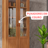Cristaleira Lyra 2 Portas 4 Prateleiras Retro - Cedro - 4