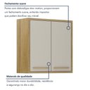 Ver imagem 3 de Armário Aéreo para Cozinha 2 Portas 80cm Torino Valdemóveis Cinamomo/off White