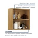 Ver imagem 6 de Armário Aéreo para Cozinha 2 Portas 80cm Torino Valdemóveis Cinamomo/off White