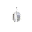 Ver imagem 1 de Espelho Decorativo Short Strip Branco Alça Corrente 30 cm Redondo Branco, 30 cm