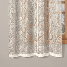 Cortina Janela 2,20 x 1,40 Sala Quarto Renda Cozinha Cinza - 4