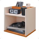 Ver imagem 1 de Mesa Cabeceira Suspensa Madri Divisória Nicho Mesinha Decorativa Quarto - Off White/cinamomo