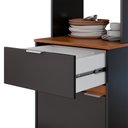 Ver imagem 4 de Kit Armário Multiuso Alabama 2 Portas 1 Gaveta Preto – EJ Móveis