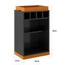 Ver imagem 2 de Aparador Adega Bar Bandeja Removível de Mdf 1 Prateleira e Nichos