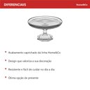 Ver mais imagens de Prato para Bolo de Vidro Transparente 10x17x17cm Boleira Festa Doces Aniversário
