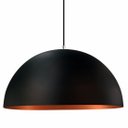 Ver imagem 1 de Pendente Meia Bola 30 Preto/Cobre Sala Cozinha Churrasqueira
