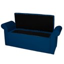 Ver imagem 3 de Recamier Baú Viena King 195 Cm Suede Azul Marinho - MV Estofados Shop