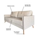 Ver imagem 2 de Sofá Classic em Corino Moderno Sala Recepção Escritório Hall:tabaco