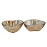 Kit 2 Bowls de Vidro Coração Ambar Metalizado 280ml - 1