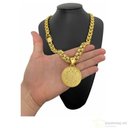 Ver imagem 2 de Cordão de Cria Banhado a Ouro Foco Força Fé 12mm C/ Pingente