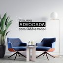 Ver imagem 3 de Adesivo Frase Sim, Sou Advogada com Oab e Tudo! Decoração Divertida Escritório Kanto Store Adesivo D